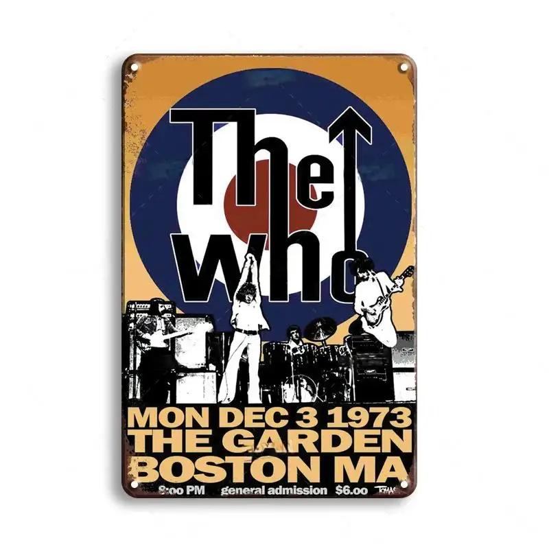 Винтажная классика Рок-группа Искусство Металлический постер Жестяная вывеска Музыкальный бар Паб Клуб Ретро Мужская пещера Гостиная Мастерская Декоративные таблички
