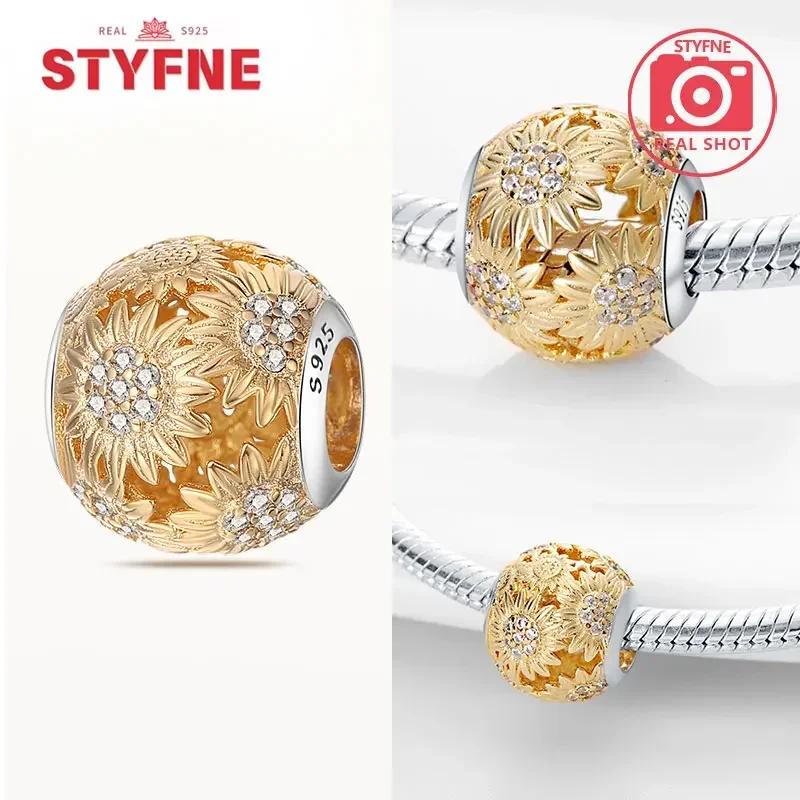 Медьоригинал Звездное небо Подсолнух Зеленое пшеничное поле Масляная живопись Подвески Бусины Для женщин DIY Изящные украшения Подарок