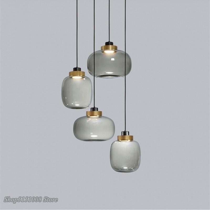 Nordic LED Pendant Light Designer Glass Bedroom Bedside Hanging Minimalist Modern Restaurant Bar Study Room Creative Decor Lamp