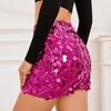 Мини-юбка с блестками, юбка с пайетками, юбка с высокой талией, облегающая, эластичная, короткая юбка, облегающая фигуру, с высокой эластичной талией