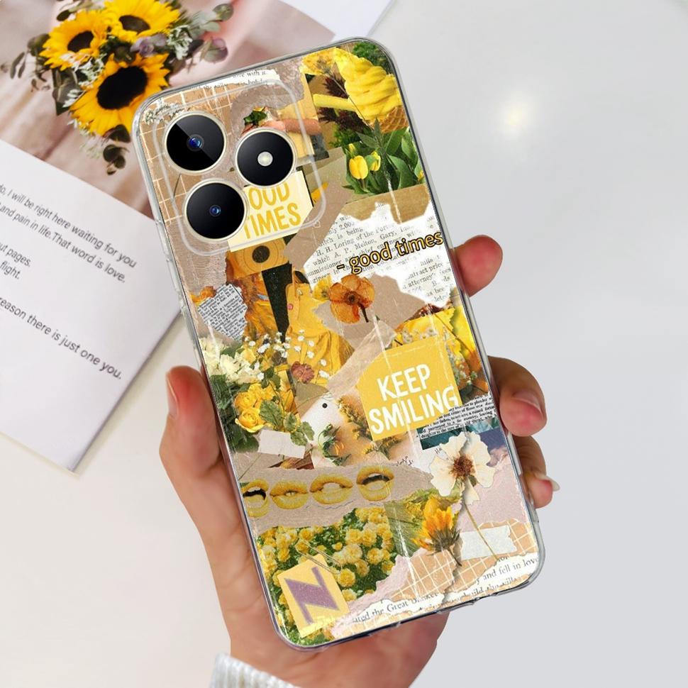 For Realme Note 50 Cases RMX3834 Colorful Painted Cover Soft Silicone Phone Cases For Oppo Realme Note 50 Note50 TPU Fundas