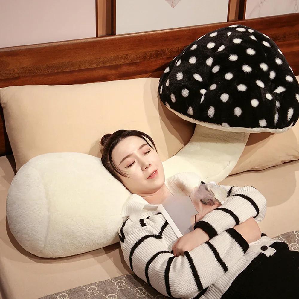 Мягкие грибы, плюшевые игрушки, большой размер, обнимающаяся подушка, мягкие растения, грибной стиль, пледы для сна, куклы, подушка для спины, домашний декор