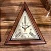Triangle Wooden Wall Clock 30.48 Cm Oxford 1923 for Living Room, Bedroom, Office Thoughtful Gift for Christmas Clock Holidays