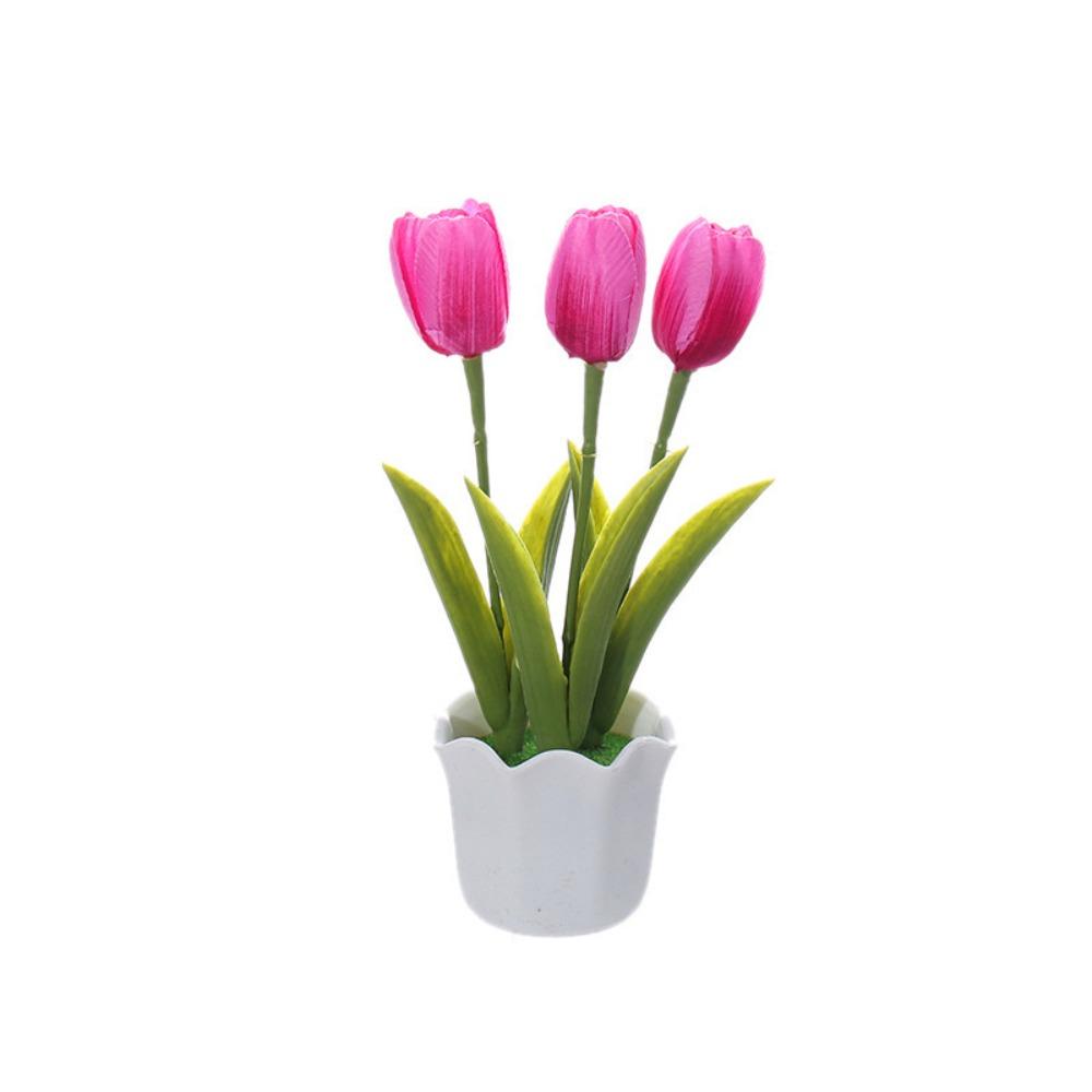 Имитация тюльпана Искусственные цветы тюльпана Искусственные растения Цветок тюльпана Бонсай Горшечные растения Главная