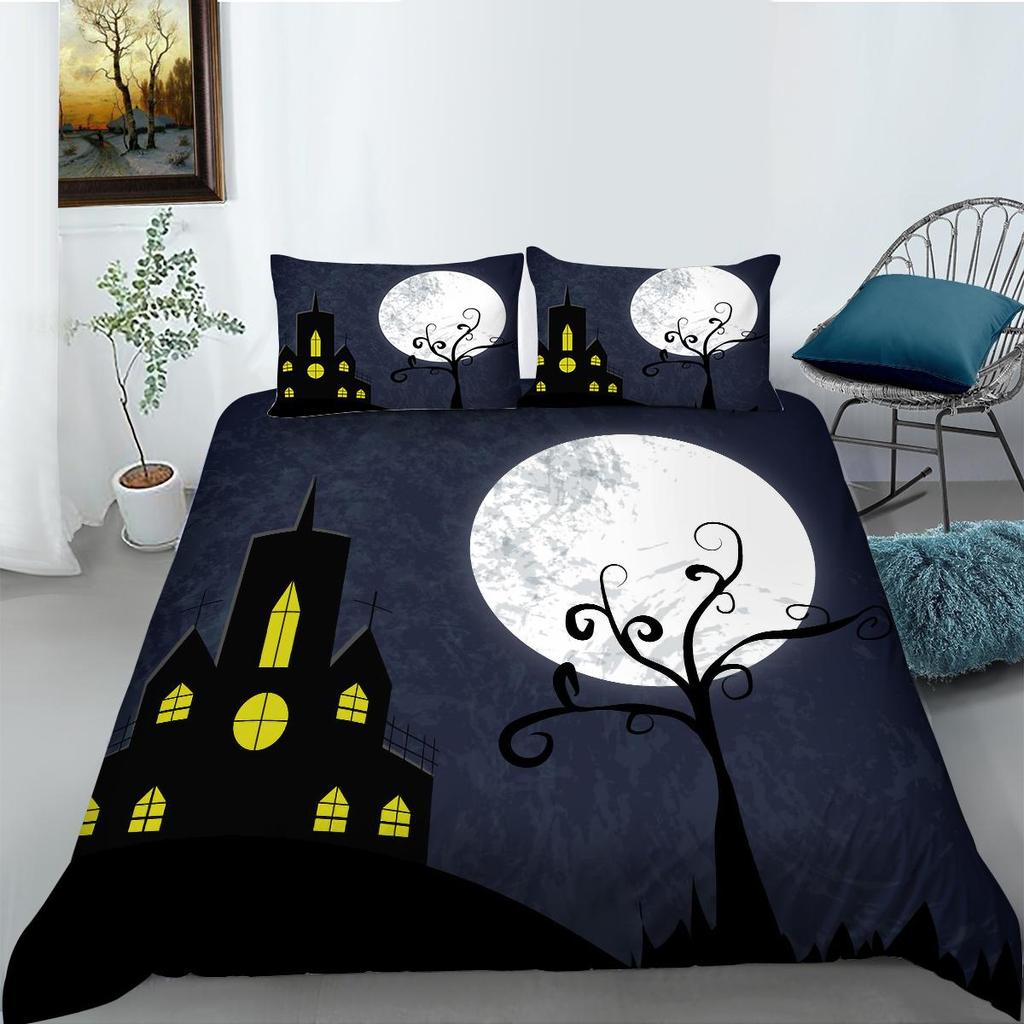 Наборы постельных принадлежностей на Хэллоуин, королевский размер, модный домашний текстиль, мягкое пододеяльник, комплект пододеяльников для детей-подростков