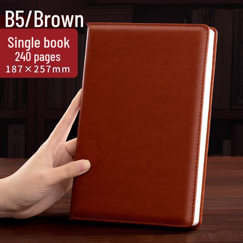 "Супер Толстый Бизнес-блокнот": Кожаная обложка для совещаний и офиса с настраиваемым логотипом"