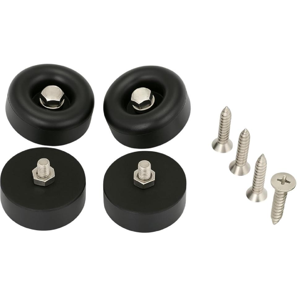 4 Pack 2.5" Heavy Duty Rubber Bumpers for Trailer Ramp Doors & Truck Cargo - Shock Absorbing Door Stops with Bolts/Nuts Kit, Universal Fit