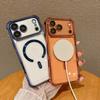 Прозрачный противоударный магнитный чехол с покрытием для iPhone 17 16 15 14 13 12 11 Plus Pro Max Защита стеклянной линзы Для чехла Magsafe