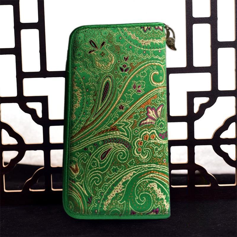 Китайский характерный подарок: Кошелек Yunjin, этническая вышивка ручной работы, подарок на день рождения для матери, праздничный подарок, женский кошелек