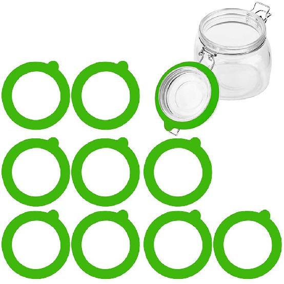 5pcs Silicone Jar Gasket Replacement Rings Airtight Rubber Seals for Glass Clip Top Canning Jars Storage Containers Leakproof1