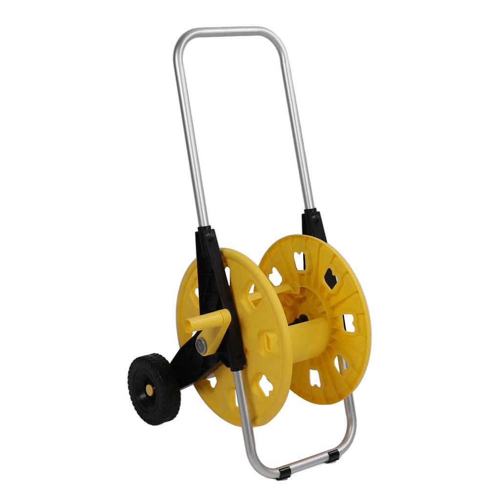 Hose Reel Cart with Wheels Heavy Duty Garden Hose Reels for Outside 60m Hose Capacity Manual Push