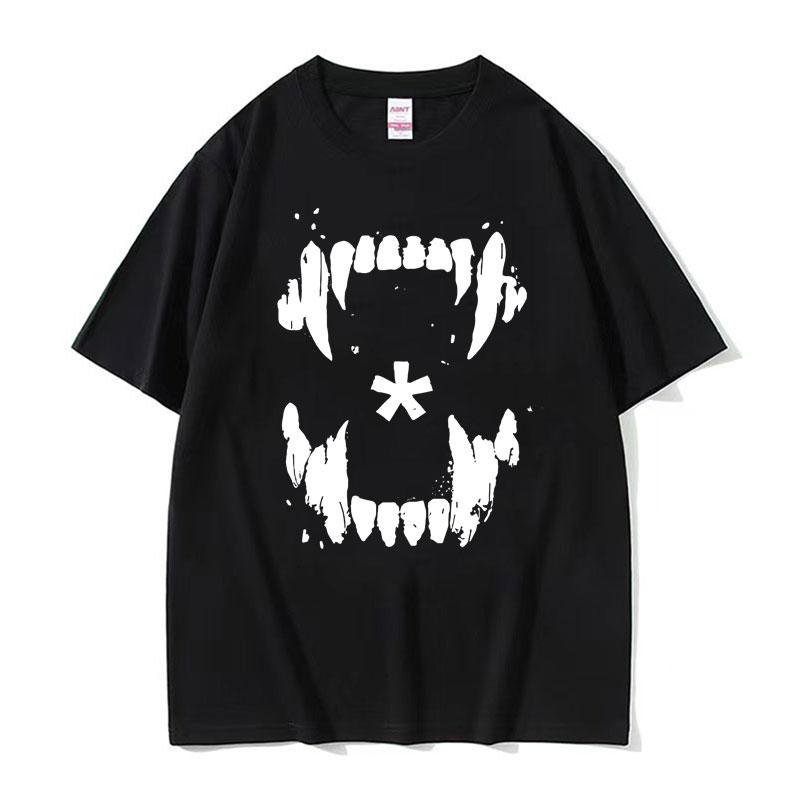 Rapper Playboi Carti Opium Teen X Print T ShirtUnisex's Clothing Hip Hop Vintage T Shirts Male 100% Cotton Oversized T-shirt