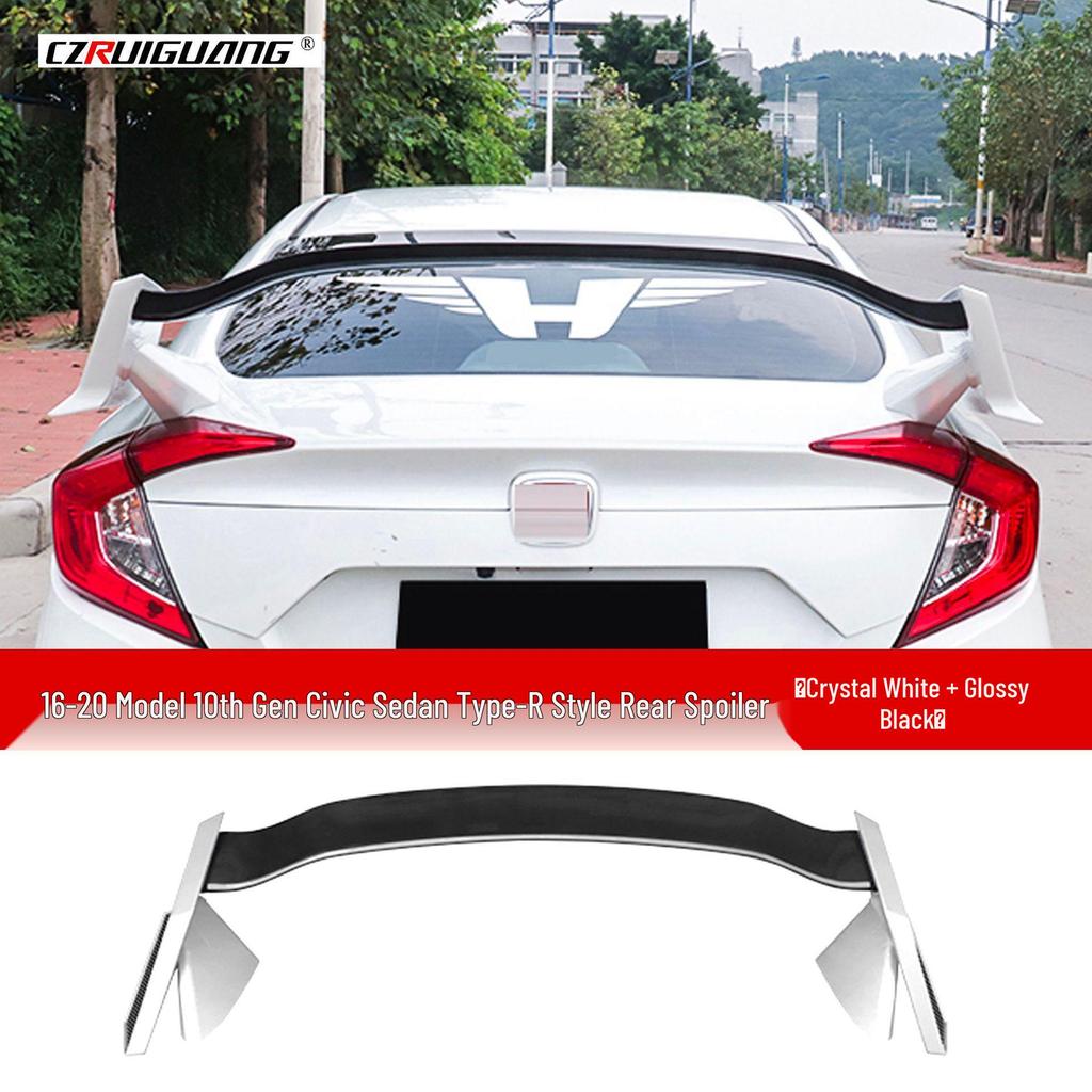 Комплект заднего спойлера и дефлектора крыши для Honda Civic Sedan Type R 16-20 Gen