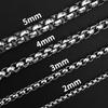 Stainless Steel Rolo Chain Necklace 18"-28" Crude Chain Necklace for Men Women Jewelry 2/3/4/5mm