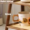 Двухуровневая подставка для кофейных кружек, многофункциональная полка для демонстрации бутылок с водой, стиль имитации ротанга, настольная стойка для хранения, кухня, дом