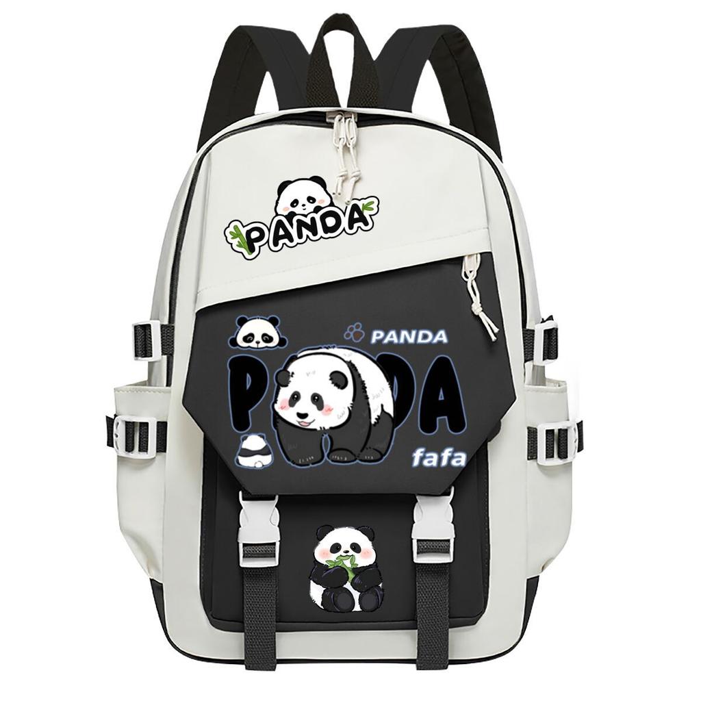 Panda Huahua Cartoon Printing Primary And Secondary School Students High Value Backpack Large Capacity Versatile School Bag