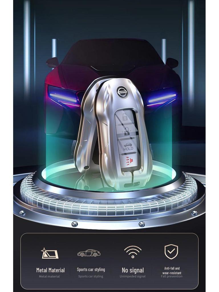 Чехол для ключа автомобиля Nissan Sylphy 14-го поколения для Qashqai, Teana, X-Trail, Tiida, Murano, Terra - Модель N7.