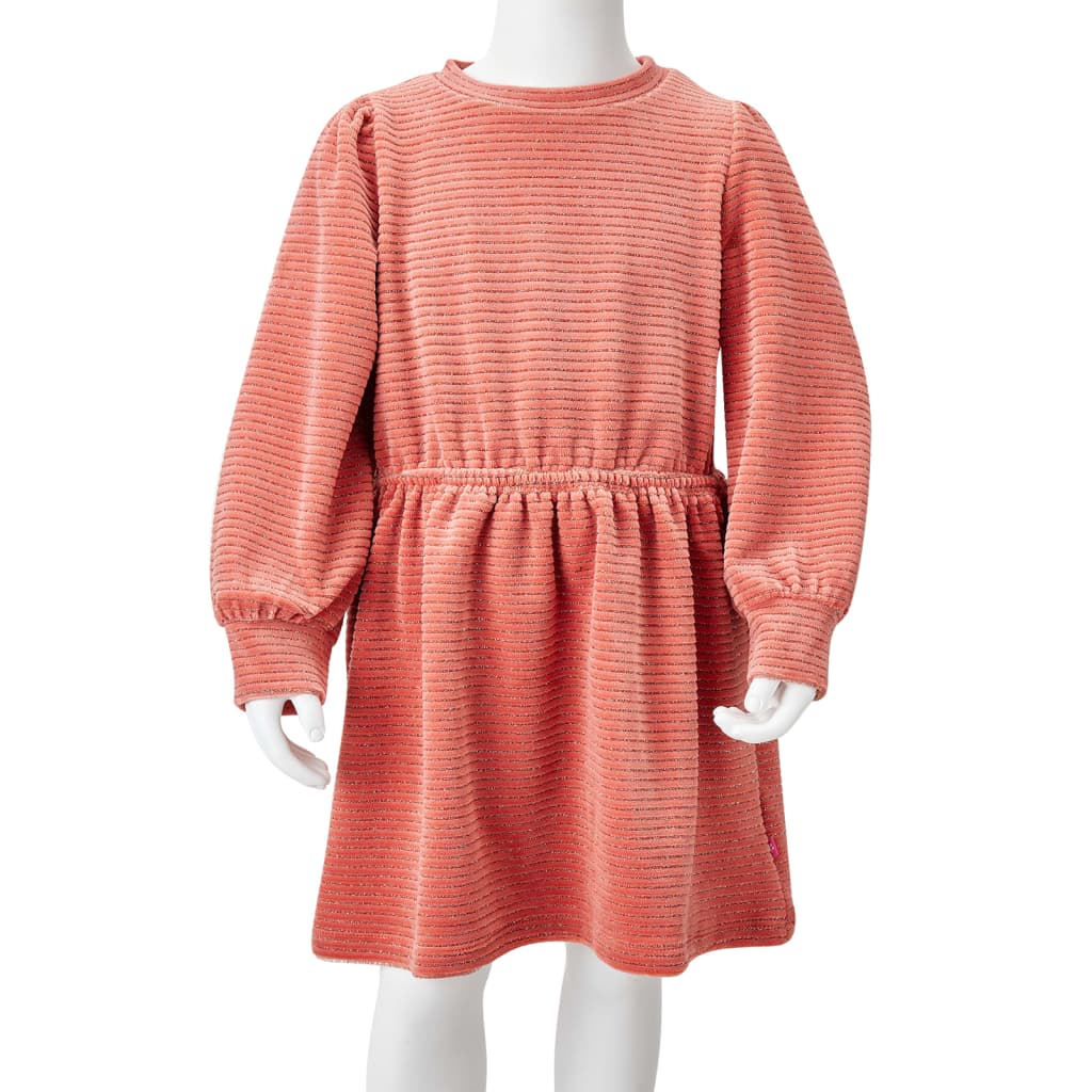Kids dress with long sleeves medium pink size 92