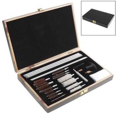 28 шт. / Компл. Алюминиевые стержни, деревянная коробка, трубчатая щетка с ватой и проволочной щеткой для чистящих инструментов