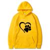 2025 spring and autumn men's black cat claw love couple shirt hooded sweater direct supply one piece hair