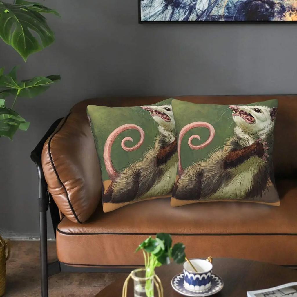 Amateur Opossum Actress 2 Pcs Square Pillowcase Pillow Cover Cushion Decor Comfort Throw Pillow For Home Sofa