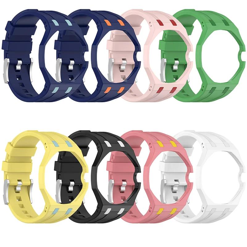 Корпус + Силиконовый Ремешок Для Swatch x AP Royal Pop Карманный Набор для Модификации Сменный на 2 в 1 Интегрированный Браслет Наручные Часы