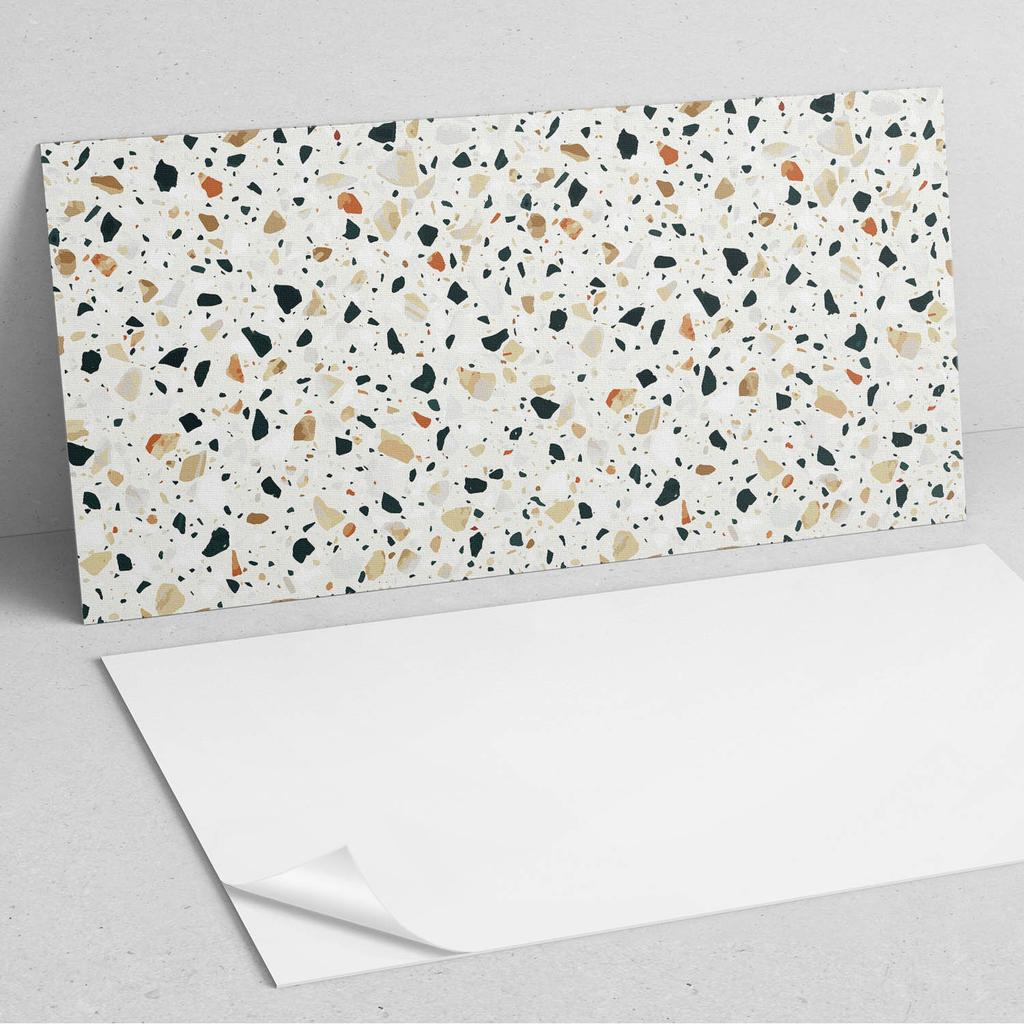 Panel Dekoracyjny Winylowy Samoprzylepny Z Nadrukiem 100X50 Cm Wzór Z Kamieniami W Tle