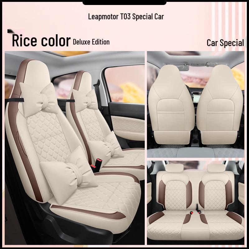 Fashion Leather Sports Seat Cover for Leapmotor T03 - All-Season Cushion