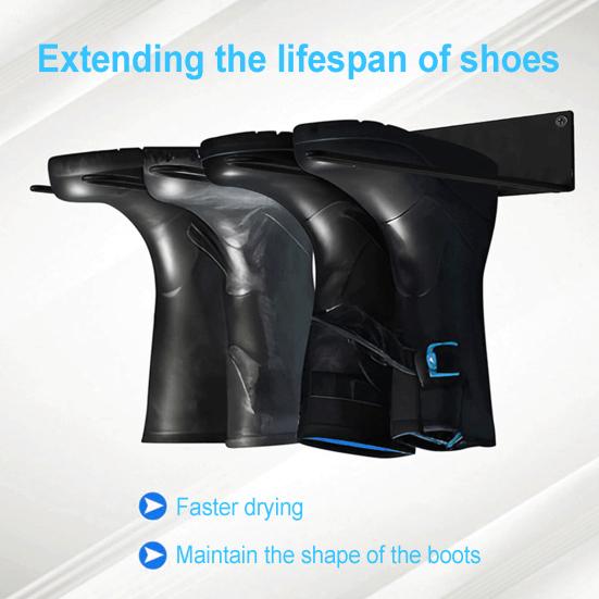 Wall Mounted Boot Rack Wader Storage Hanger for Tall Boots Cowboy Boots Work Boots Sturdy Hanging Boot Holder for Entryway Garage Multifunctional