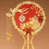 Vintage Bride Hand Held Fan Chinese Style Decorative Fan Bride Group Fan  Dance Performance
