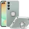 Case for Samsung Galaxy S25 - Shockproof Ultra Slim Transparent with Silver Stand - BOOLING