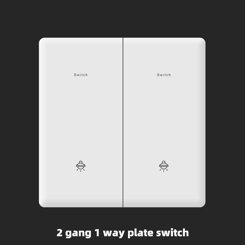 UK 13A Wall Power Socket with USB Type-c 18W Quick Charge Outlet Plug,White Universal Light Switch Double Usb Electrical Socket