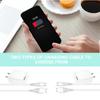 Кабель питания AC100-240V USB C/Micro USB, шнур для быстрой зарядки, провод с плоским 2-контактным адаптером питания для устройств Type C/Micro USB