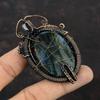 Tree Of Life Labradorite Pendant Copper Wire Wrapped Pendant Handmade Jewelry Rainbow Moonstone Pendant Gemstone Copper Jewelry Gift For Mom
