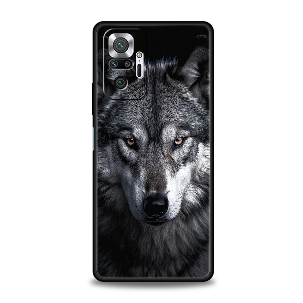 Чехол для телефона для Xiaomi Redmi Note 14 13 12 5G 9S 9 10 11 Pro Plus 4G 9T 14C 13C 12C 10C 9C 9A Мягкая крышка Волк