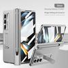 For Samsung Galaxy Z Fold 6 5 Case Hinge Fold 4 3 with S Pen Holder Magnetic Plating Armor Shockproof 360 Full Protector Cover