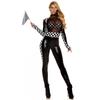 Womens Mesh PU Leather Jumpsuit Red Black Game Theme Stage Performance Outfit Cheerleading Racing Costume