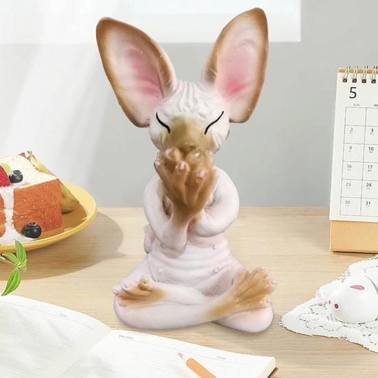 Медитирующая кошка, статуэтка Будды из смолы, лысый кот, украшения, сидящая в медитации, дзен-статуэтка кошки, домашний декор, подарок для любителей медитации