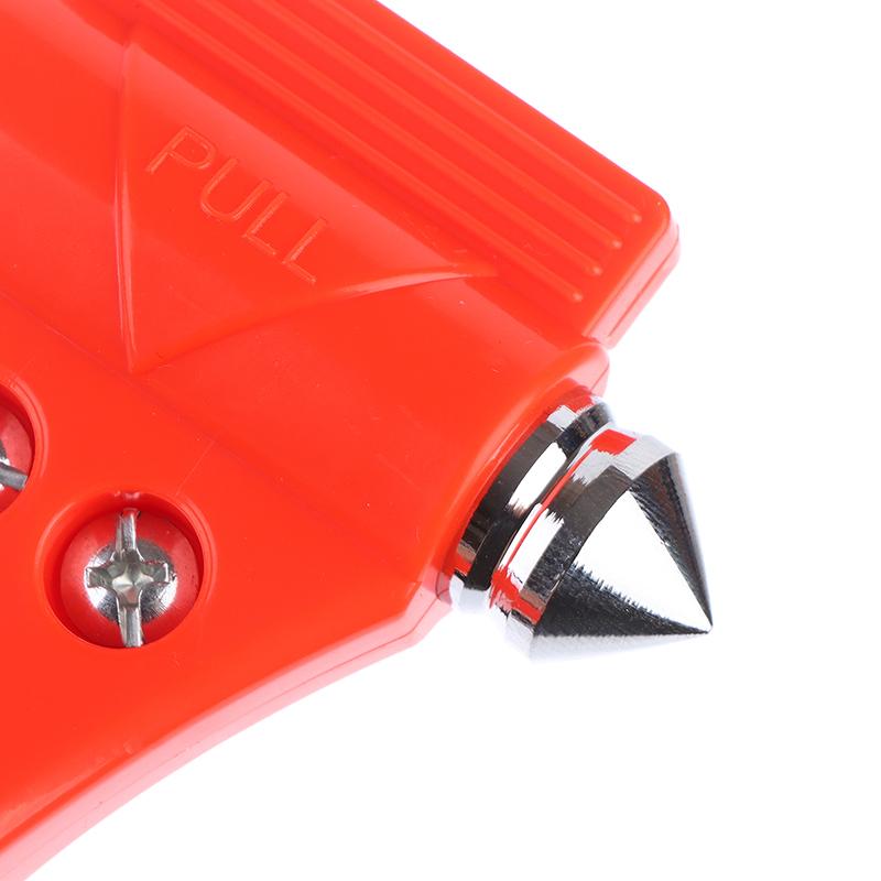 1Pc 2 In 1 Car Emergency Safety Escape Hammer Glass Window Breaker Belt Cutter Tool Glass Lifesaving First Aid Kit