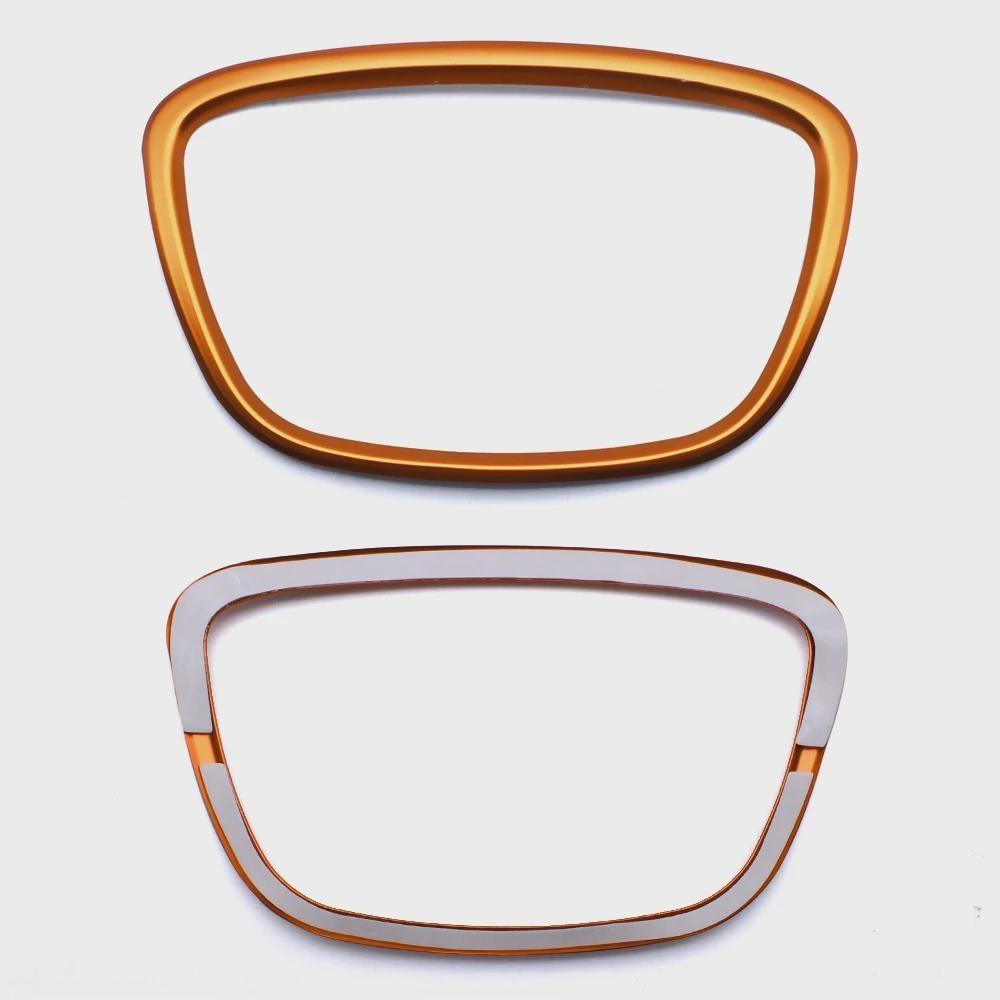 For Au-di A4 B6 B7 B8 A6 C6 A5 Q7 Q5 A3 A4L A8L A6L Car Steering Wheel Cover Center Logo Frame Stickers Interior Car Accessories