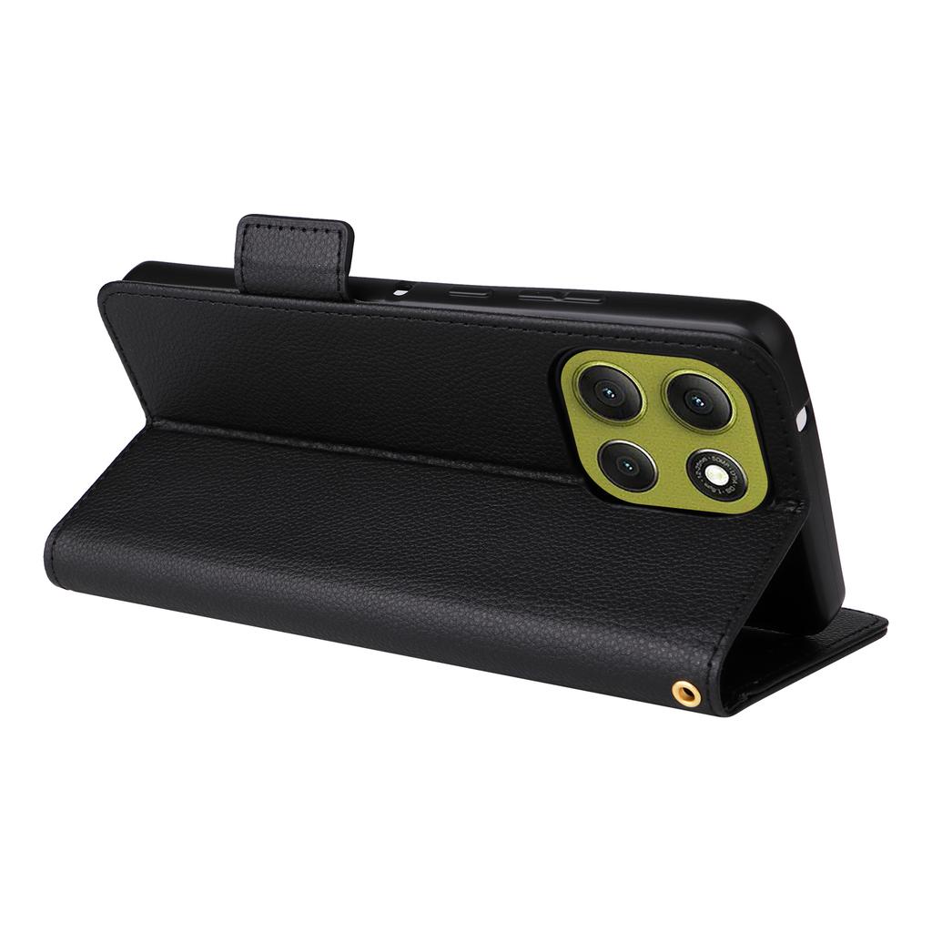 For Motorola Moto G86 5G Case with Wrist Strap Litchi Texture PU Leather Wallet Phone Cover