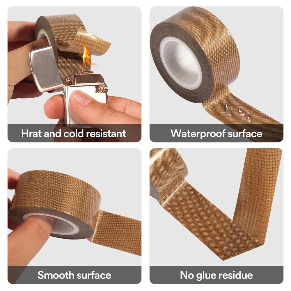 Тканевая лента с покрытием из ПТФЭ Высокотемпературная для тефлоновой ленты Электроизоляционная лента для вакуумного упаковщика, Ручной импульсный