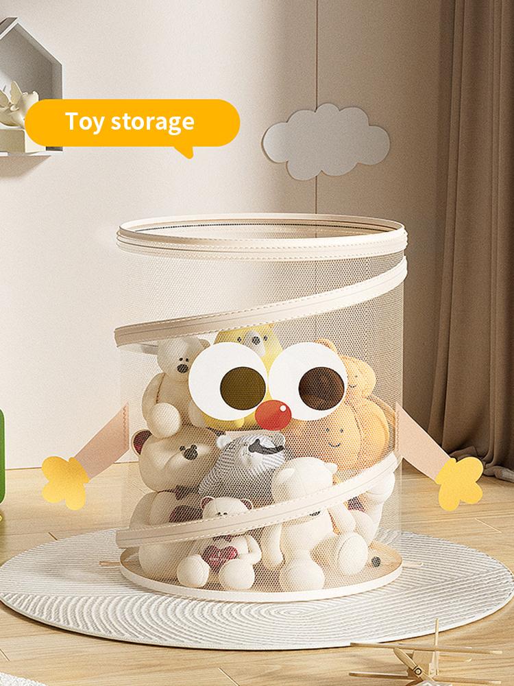 Foldable Laundry Basket with Lid for Bathroom Dirty Clothes Toy & Clothing Storage Organizer Compact Portable Hamper