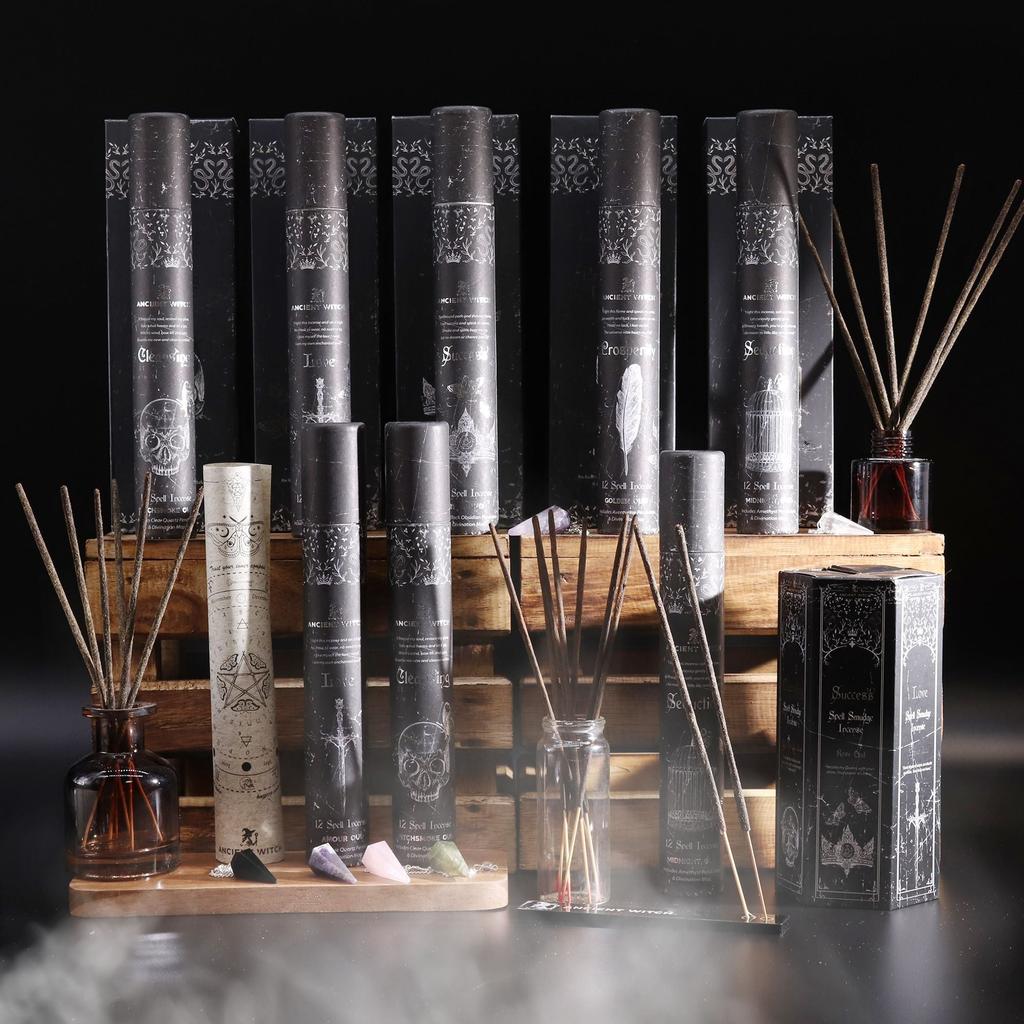 Ancient Witch Spell Incense – Success – Black Obsidian Pendulum