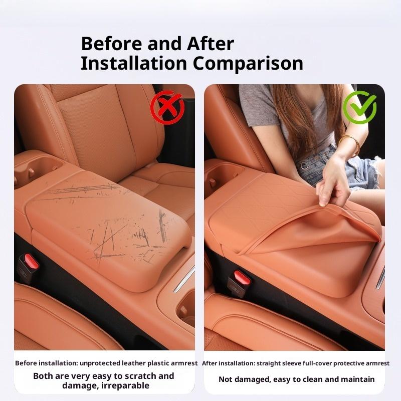Для автомобиля Leapmotor C16/C10 Декоративная модификация интерьера Защитная крышка подлокотника Силиконовая полная обертка Центральная