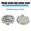 COT1 4pcs/set 58mm/62mm/69mm Car Styling Wheel Center Cap Hub Covers Badge Accessories For Honda Civic Fit Jazz Accord Pilot CRV City