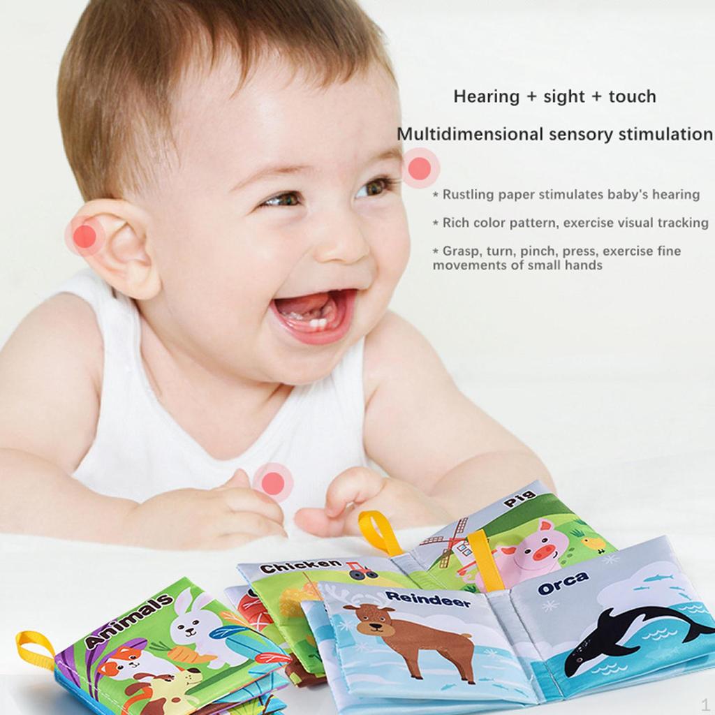 Baby Bath Cloth Book, and Feel for Kids, 0-3 Year Old, Toddlers