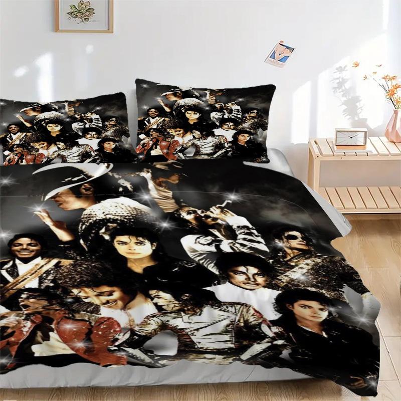 Michael Jackson Bedding 3 Piece Set Hd Print Duvet Cover Pillowcases For Teens Adult Bedroom Decoration Christmas Gift C9211925