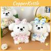 Floral Bow Skirt Dog Plush Doll Soft Fill Keychain Backpack Pendant Gift Holiday