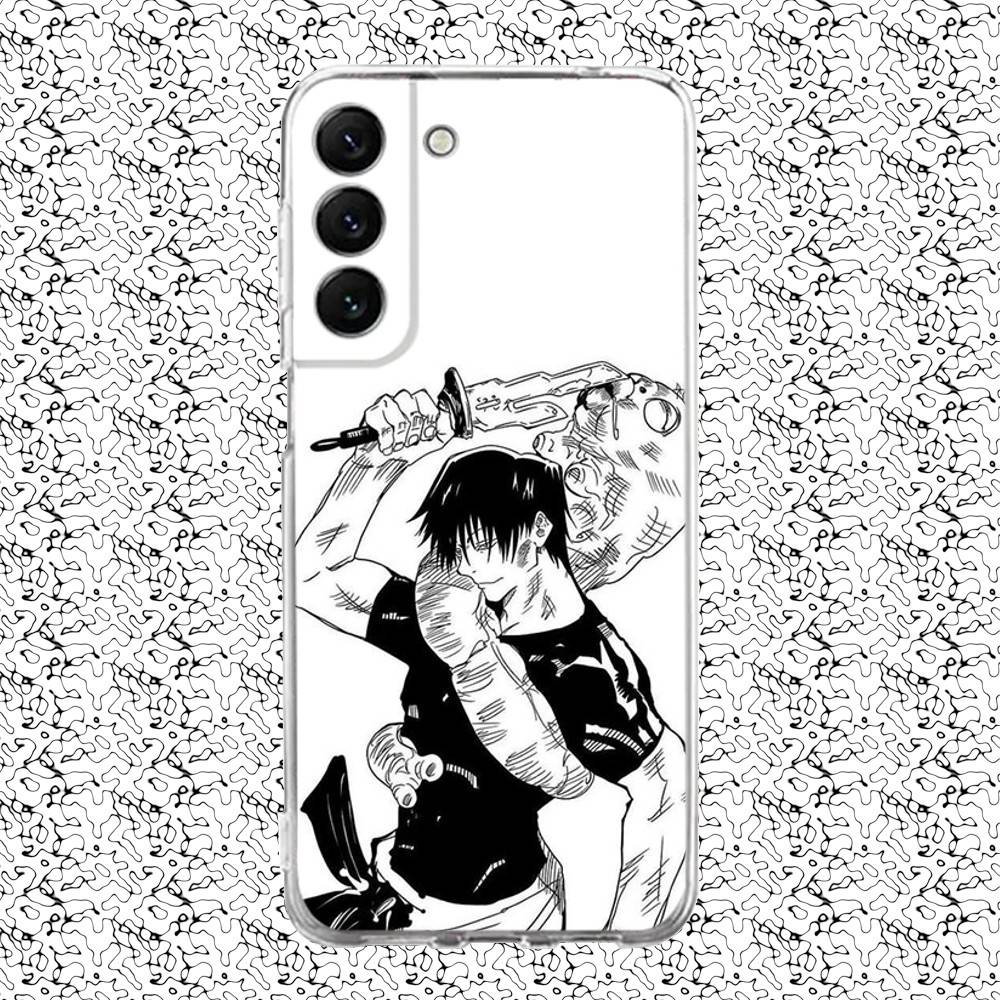 Чехол для телефона Toji Jujutsu Kaisen Fushiguro для Samsung S24,30,21,22,23,20 FE,lite,PIus,Ultra,5G,Note,9,10 Прозрачная крышка